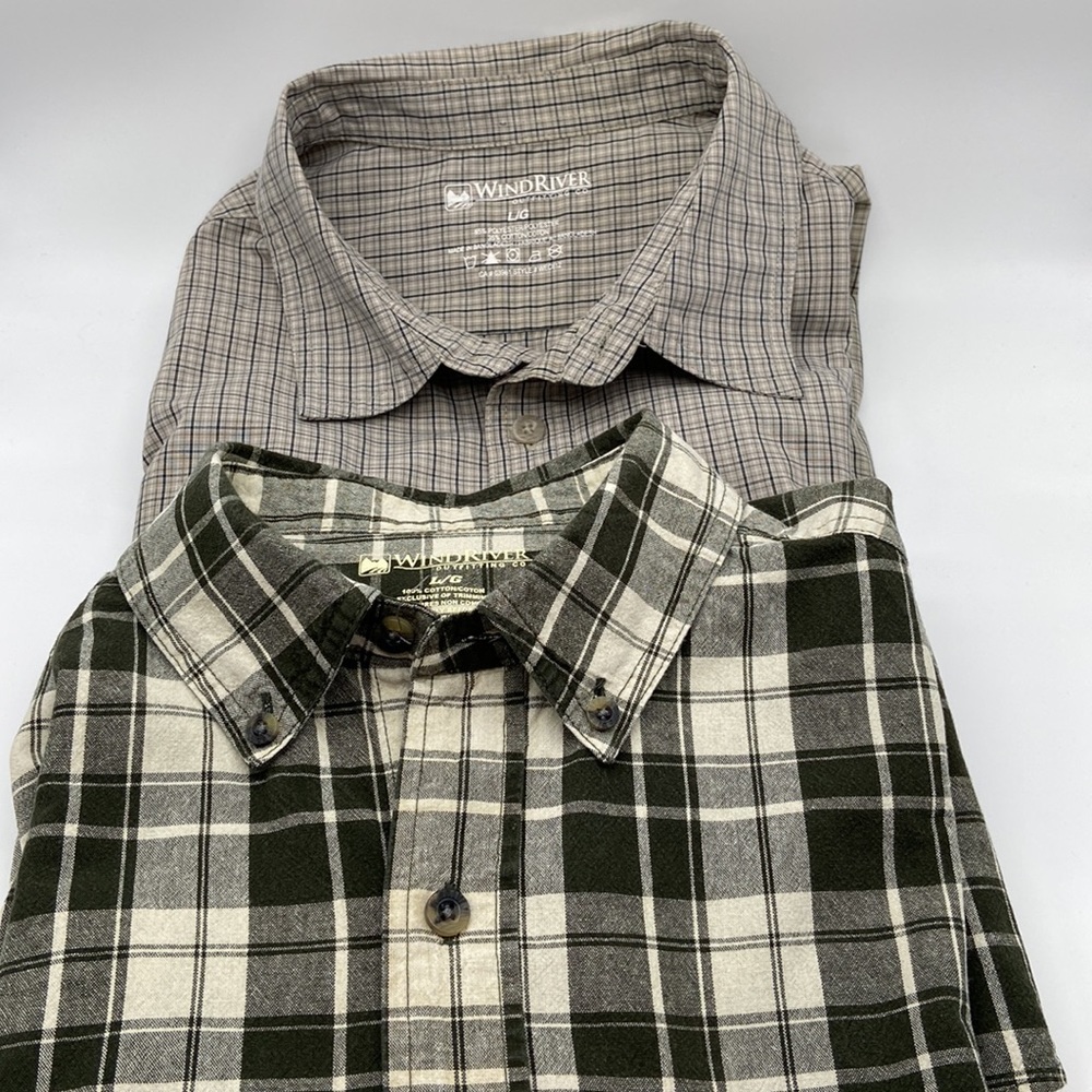 2 WindRiver Men’s Short-Sleeve Shirts Size Large